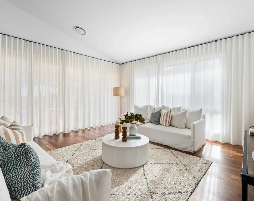 Villa living room curtains elegant Dubai