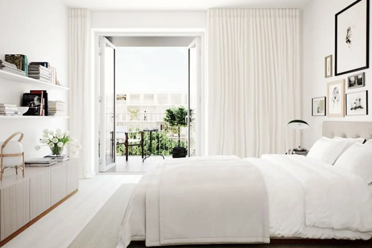 White window curtains Dubai UAE design