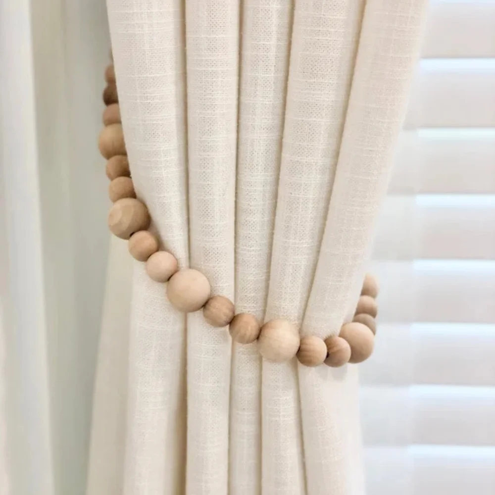 Wooden curtain tie backs design Dubai